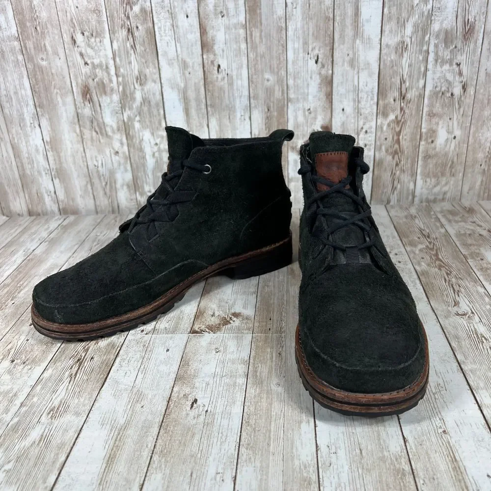 Sorel Men's Black Suede Chukka Ankle Boots Casual Leather Lace‎ Up Size 9.5
